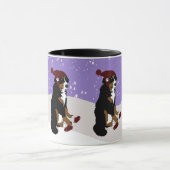 Winter Bernese Mountain Dog  Tasse (Zentrum)