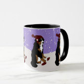 Winter Bernese Mountain Dog  Tasse (VorderseiteRechts)
