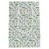 Winter Berries and branches Christmas Tissue Paper Mittlere Geschenktüte (Rückseite)