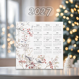 Winter Berries Birds Weihnachten 2026 Kalender