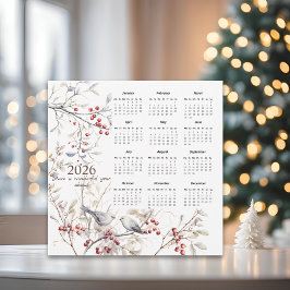 Winter Berries Birds Weihnachten 2026 Kalender