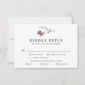 Winter Berries Botanische UAWG Wasserfarben RSVP Karte (Vorderseite)