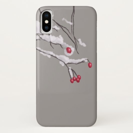 Winter Berries Branchen im Schnee bedeckt Case-Mate iPhone Hülle (Rückseite)