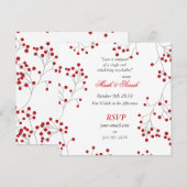 Winter Berries Einladung Sq.Weiß (Vorne/Hinten)