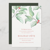 Winter Berries Feierlichkeiten Einladungen (Vorne/Hinten)