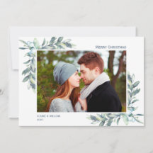 Winter Berries Fotokarte für Weihnachten & Feierta