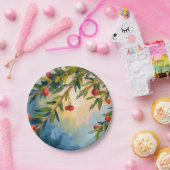 Winter Berries & Greenery | Feiertag Pappteller (Party)