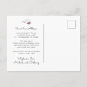 Winter Berries Greenery Holiday Wreath Neue Adress Ankündigungspostkarte (Rückseite)