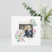 Winter Berries Grün Weihnachtsfest Foto | Platz (Stehend Vorderseite)