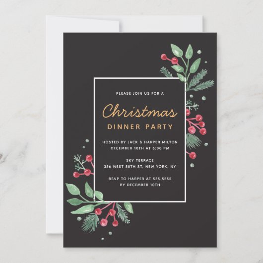 Winter Berries Grüne Weihnachtsfeier (Vorderseite)