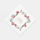 Winter Berries Hochzeit Serviette (Ecke)