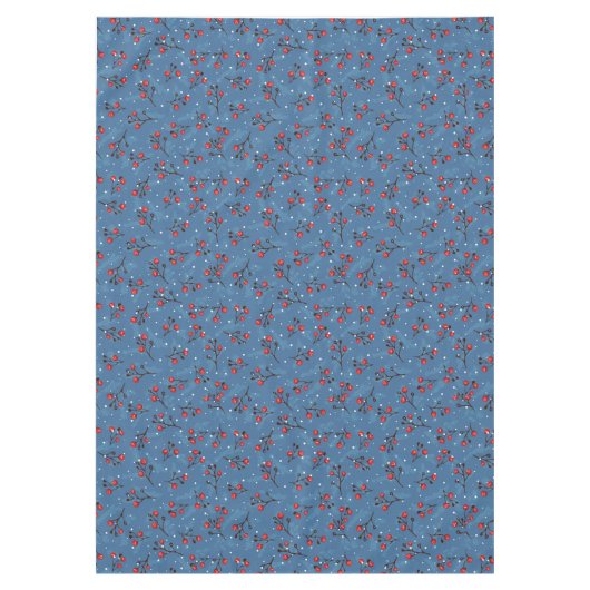 Winter Berries in Blau Tischdecke (Vorderseite)