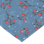 Winter Berries in Blau Tischdecke (Schrägansicht)