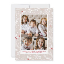 Winter Berries in Ecru Weihnachtsferien - Flat Car