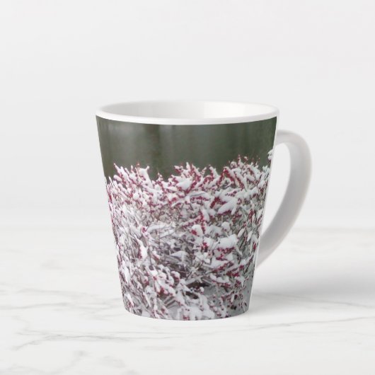 Winter Berries Latte Tasse (Rechte Ecke)