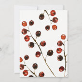 Winter Berries Liebe und dank Fotokarte Dankeskarte (Rückseite)