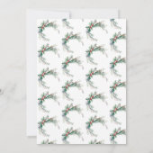 Winter Berries Moderne Script Holiday Party Einladung (Rückseite)