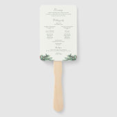 Winter Berries & Pine Greenerity Hochzeitsprogramm Fächer (Rückseite)