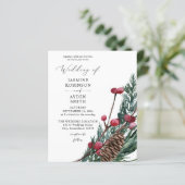 Winter Berries & Pine Greenerity Wedding (Stehend Vorderseite)