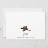 Winter Berries & Pine Greenerity Wedding 2 Einladung (Rückseite)