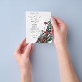 Winter Berries & Pine Greenerity Wedding Flyer (Gruppe)
