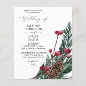 Winter Berries & Pine Greenerity Wedding Flyer (Vorne)