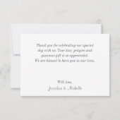 Winter Berries Pine Greenery Inspiration Hochzeit Dankeskarte (Rückseite)