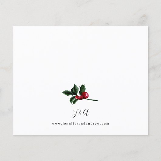 Winter Berries & Pine Grüne Hochzeit 2 (Rückseite)