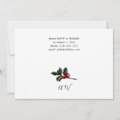 Winter Berries & Pine Grüne Weihnachtsabend Einladung (Rückseite)