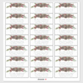 Winter Berries Pine Wedding Guest Address Labels (Blatt)