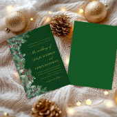 Winter Berries & Pine Weinkeller Hochzeit Folieneinladung