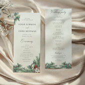 Winter Berries & Pine Weinkeller Hochzeit Programm