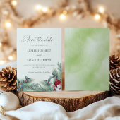 Winter Berries & Pine Weinkeller Hochzeit Save The Date