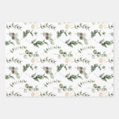 Winter Berries, Pinecones und Evergreen Geschenkpapier Set (Vorderseite 2)