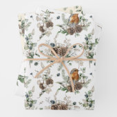 Winter Berries, Pinecones und Evergreen Geschenkpapier Set (Beispiel)