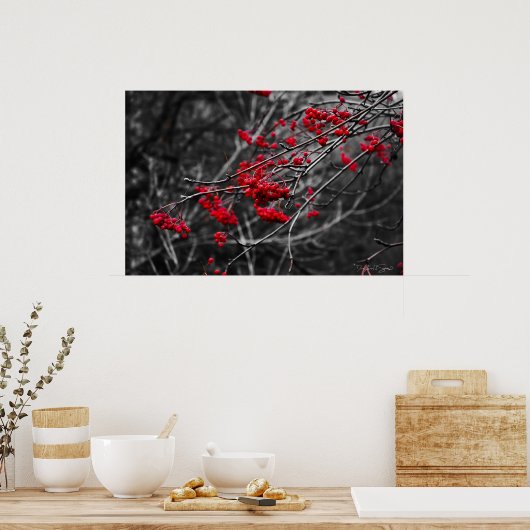 Winter Berries Print Poster (Küche)