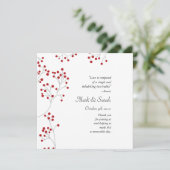 Winter Berries Red Wedding Program Programm (Stehend Vorderseite)