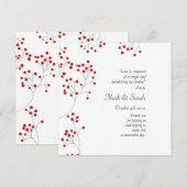 Winter Berries Red Wedding Program Programm (Vorne/Hinten)