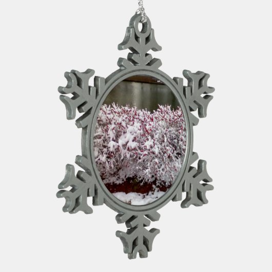 Winter Berries Snowflake Gerahmte Ornamente (Links)