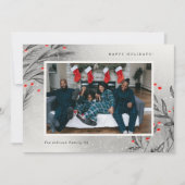 Winter Berries Snowy Foto Feiertagskarte (Vorderseite)