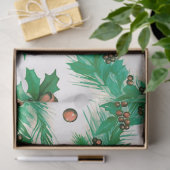 Winter Berries und Grüne Wreathe Weihnachten Seidenpapier (Geschenk)