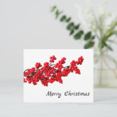 Winter Berries und Holiday Cheer Postkarte (Stehend Vorderseite)