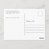 Winter Berries Wasserfarbe Botanisch Save the Date Postkarte (Rückseite)