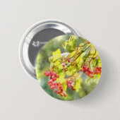 Winter Berries Wasserfarbe Button (Vorne & Hinten)