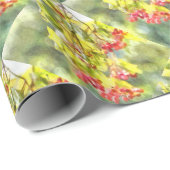 Winter Berries Wasserfarbe Geschenkpapier (Rolleneckpunkt)