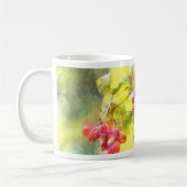 Winter Berries Wasserfarbe Kaffeetasse (Links)