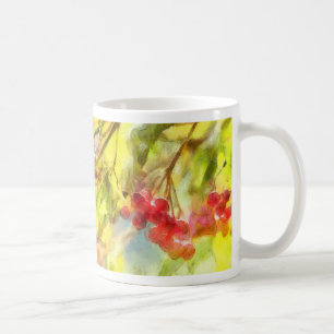 Winter Berries Wasserfarbe Kaffeetasse