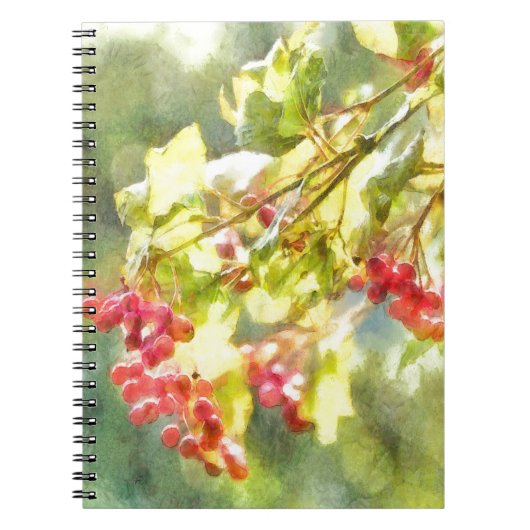 Winter Berries Wasserfarbe Notizblock (Vorderseite)