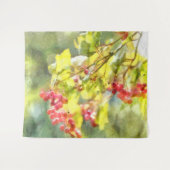 Winter Berries Wasserfarbe Wandteppich (Vorderseite (Horizontal))