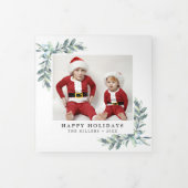 Winter Berries Weihnachten Dreifache Fotokarte Dreifach Gefaltete Urlaubskarte (Cover)